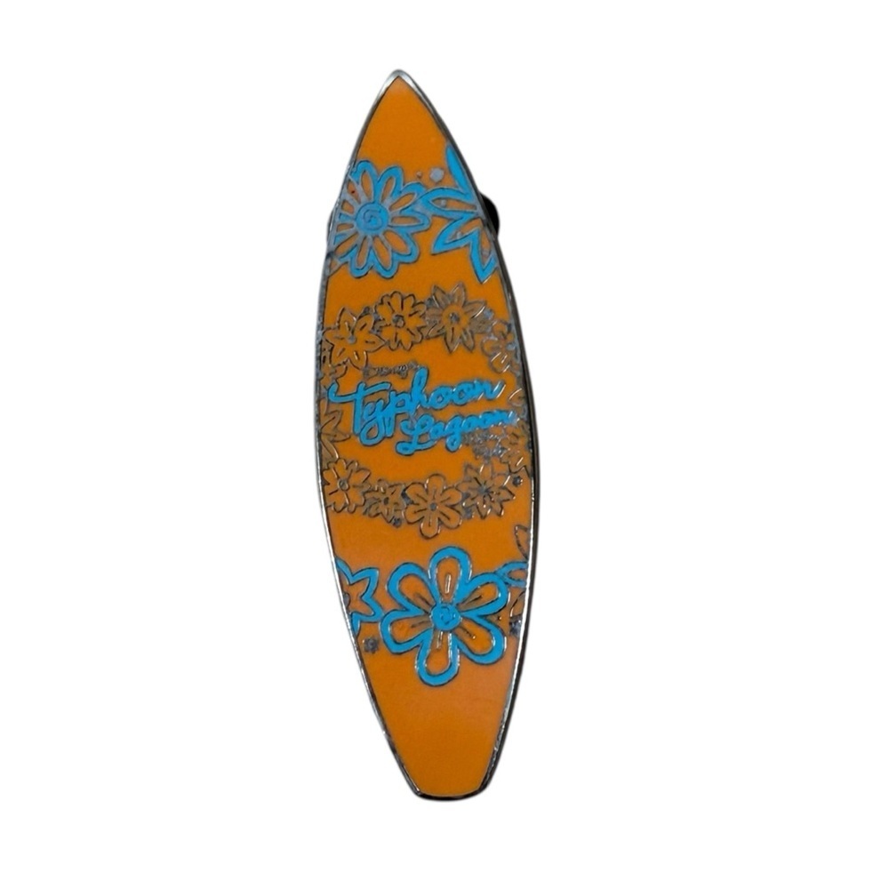 Disney Typhoon Lagoon Surfboard Pin 2008 – Orange & Teal Walt Disney World Pin